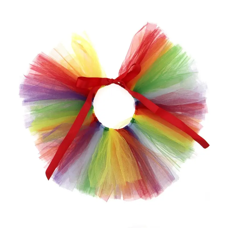 Pawpatu Tulle Dog Tutu - Rainbow X-Small