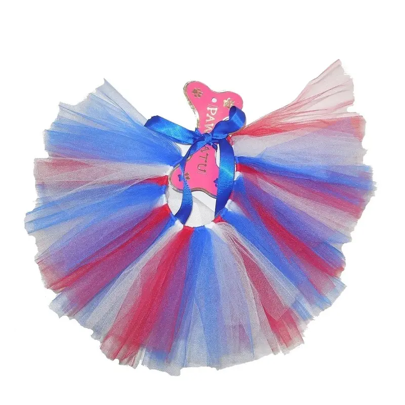 Pawpatu Tulle Dog Tutu - Red, White, and Blue X-Small - Out of Stock!