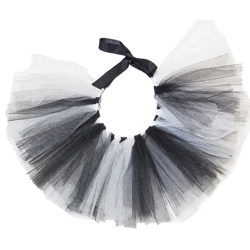 Pawpatu Tulle Dog Tutu - White/Black Small