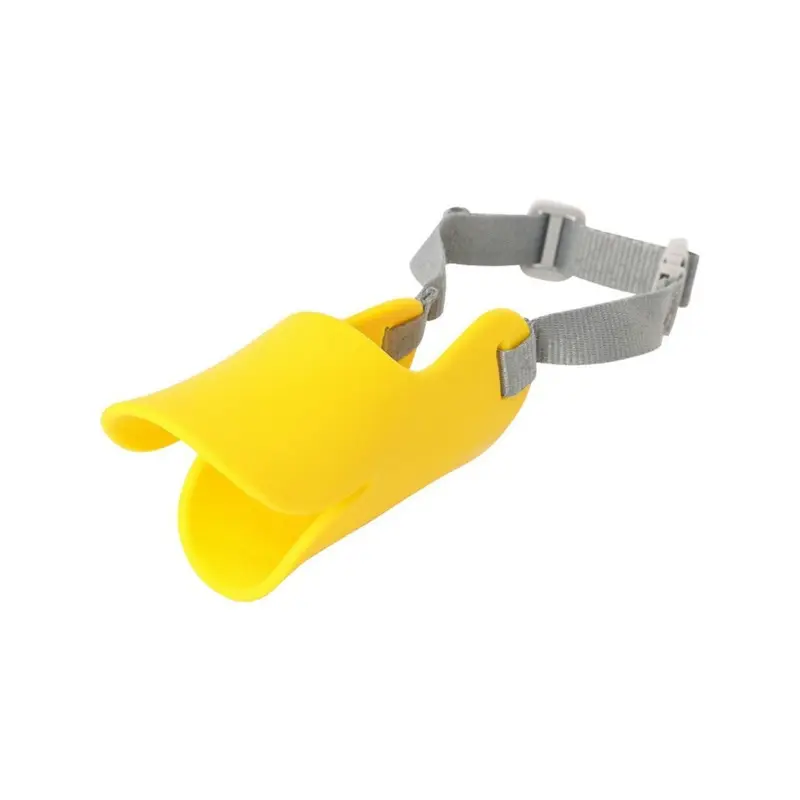 Deyaah Comfortable Silicone Dog Muzzle Anti-Bite Soft Duck Muzzle Pet Training Supplies Large