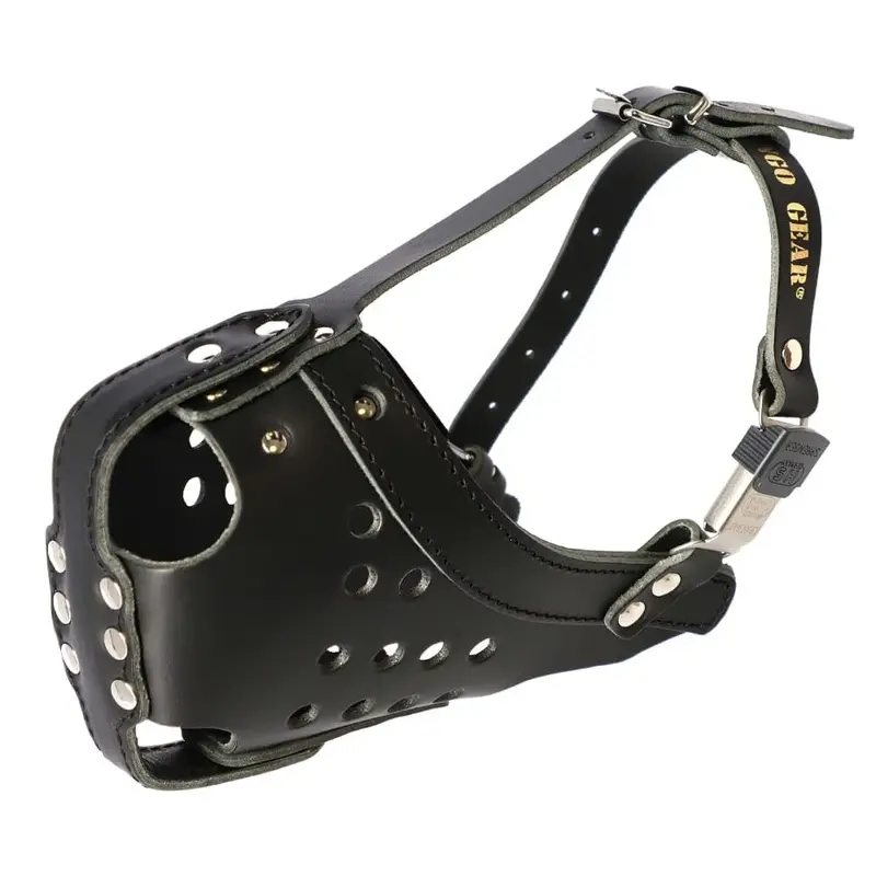 DINGO GEAR Dog Training Muzzle for Defence, Training and Service HQ Leather Handmade Lightweight S03032