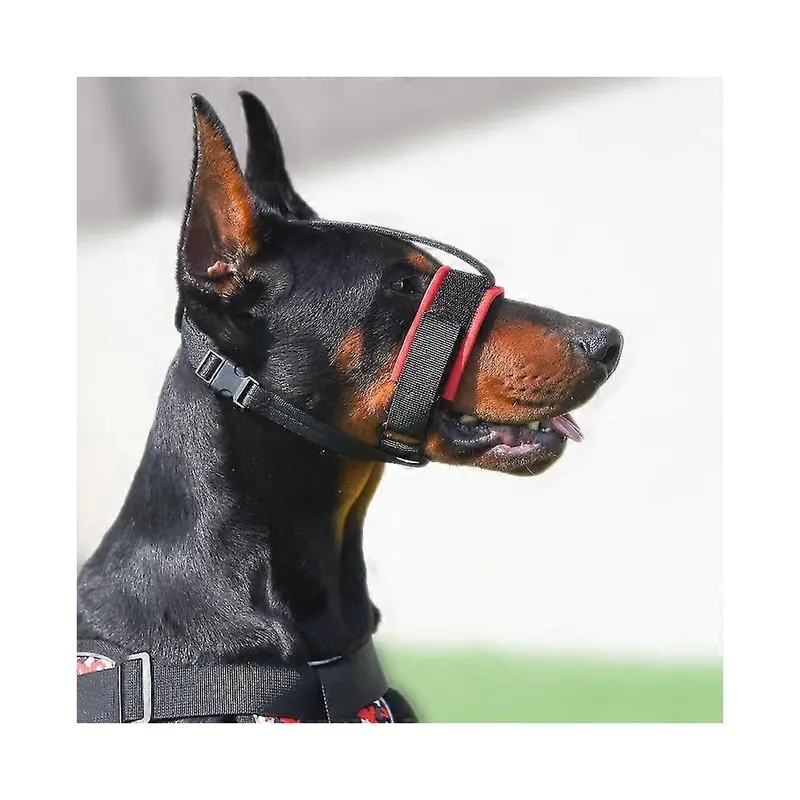 Furtalk Blue (L, ) Pet Muzzle Dog Muzzle Adjustable Anti-Biting Nose Hair Mask Traction Set Dog Muzzle Dog Training Belt For Middle Dogs Large