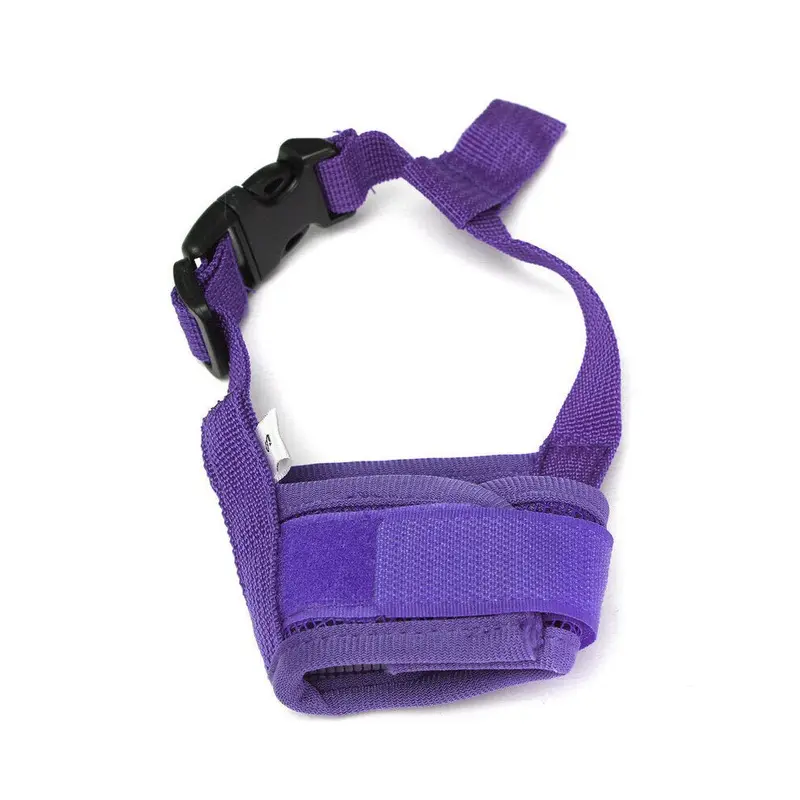 Gzuk Purple (, L) Fashion Adjustable Nylon Dog Muzzle Pet Puppy Mesh Mouth Mask Anti Biting Barking S Large